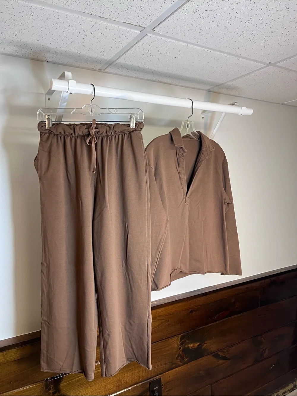 Amazon Brown Women's Lounge Set Top & Pants- Small
